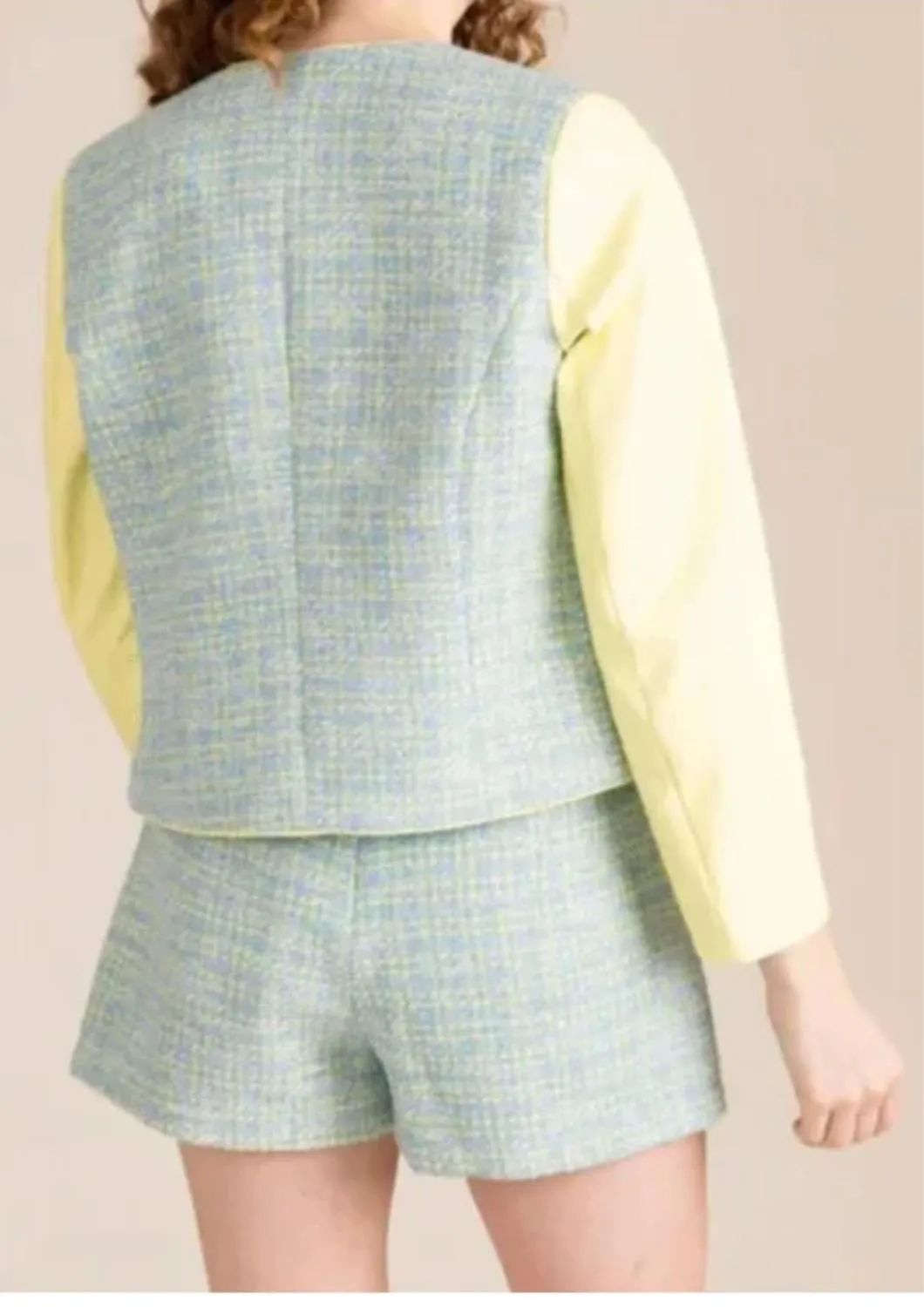 Blair Jacket In Green/yellow