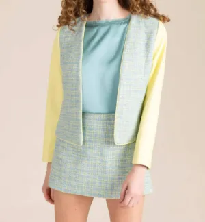 Blair Jacket In Green/yellow