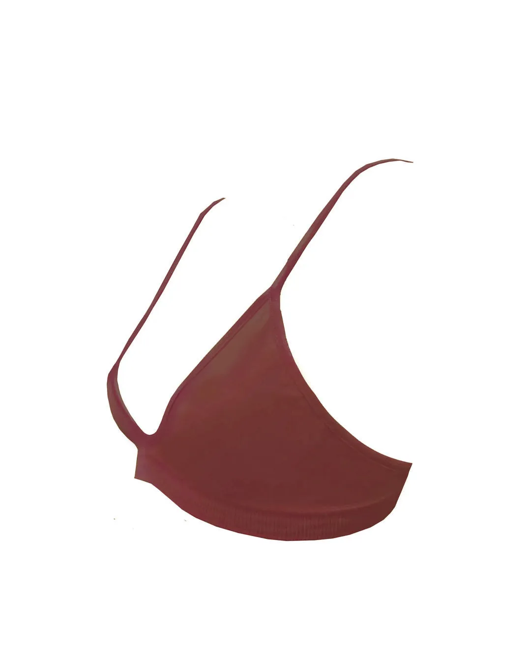 BLISSFUL Bikini Bra Top | Maroon