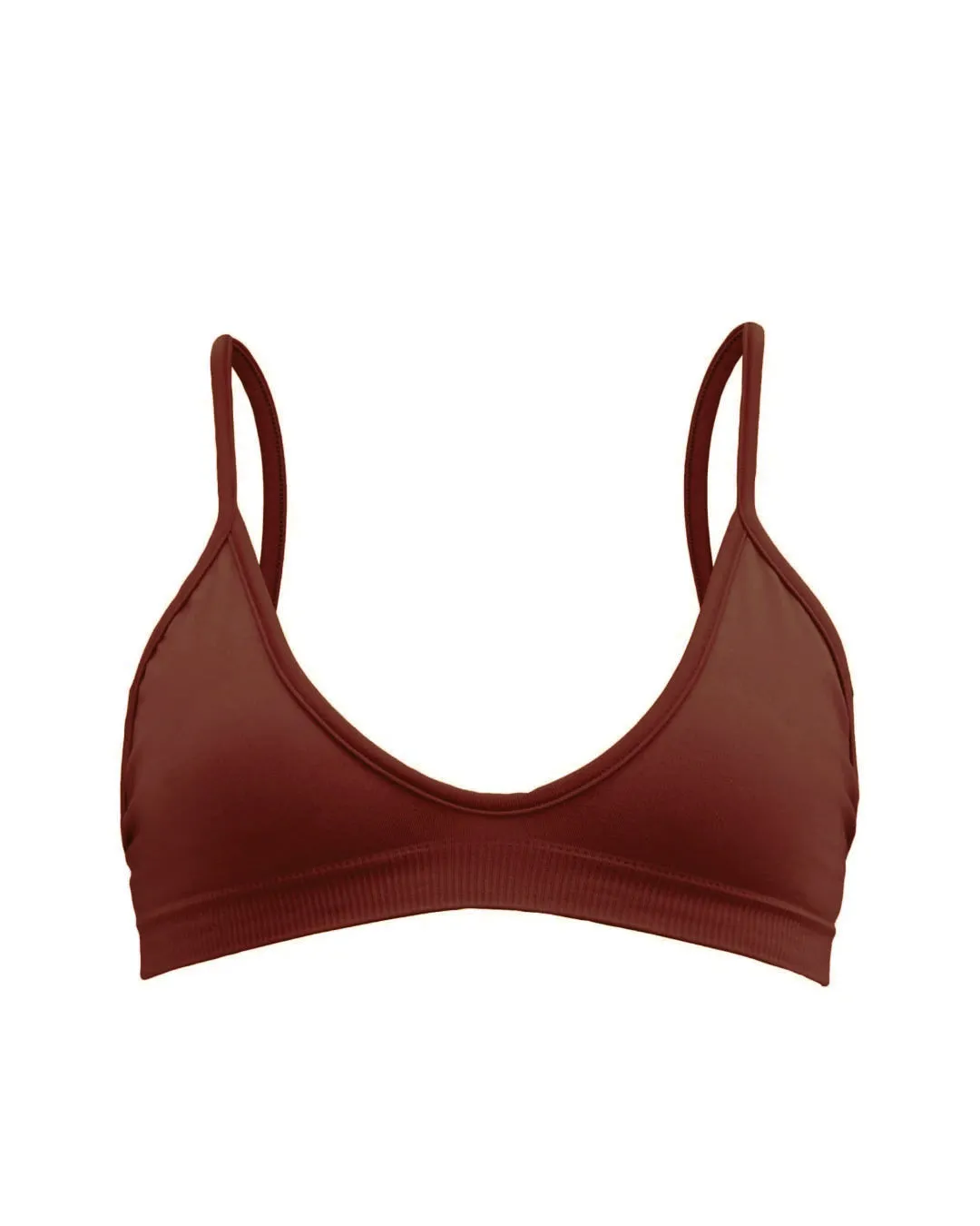 BLISSFUL Bikini Bra Top | Maroon