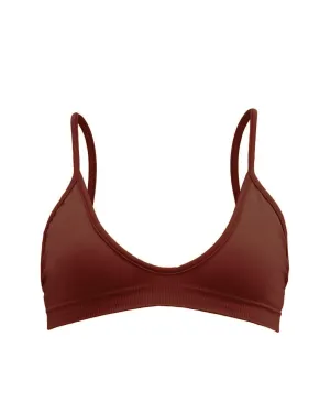 BLISSFUL Bikini Bra Top | Maroon