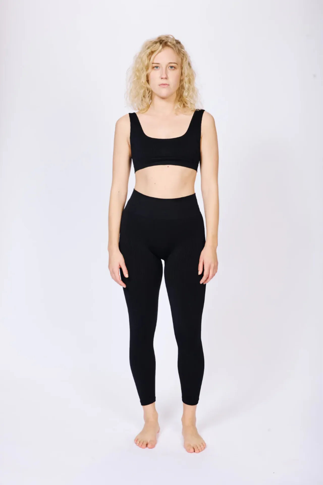 BLITHE Wide Ribbed Leggings | Black