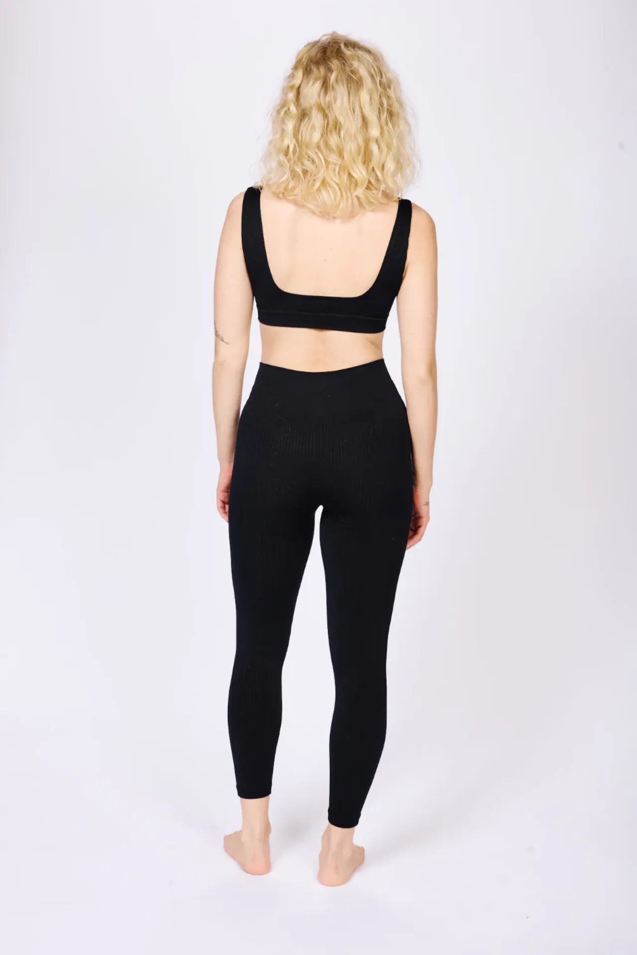 BLITHE Wide Ribbed Leggings | Black