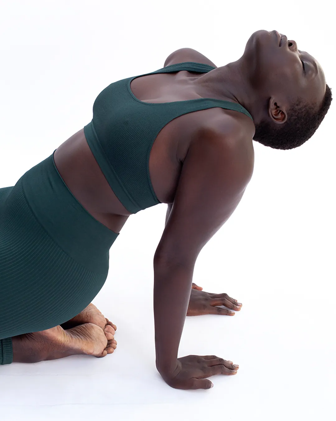 BLITHE Wide Ribbed Leggings | Dark Green