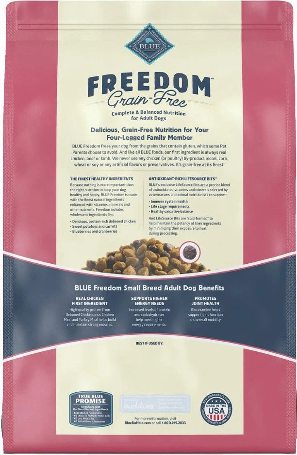 Blue Buffalo Freedom Grain Free Chicken Recipe Small Breed Adult Dry Dog Food