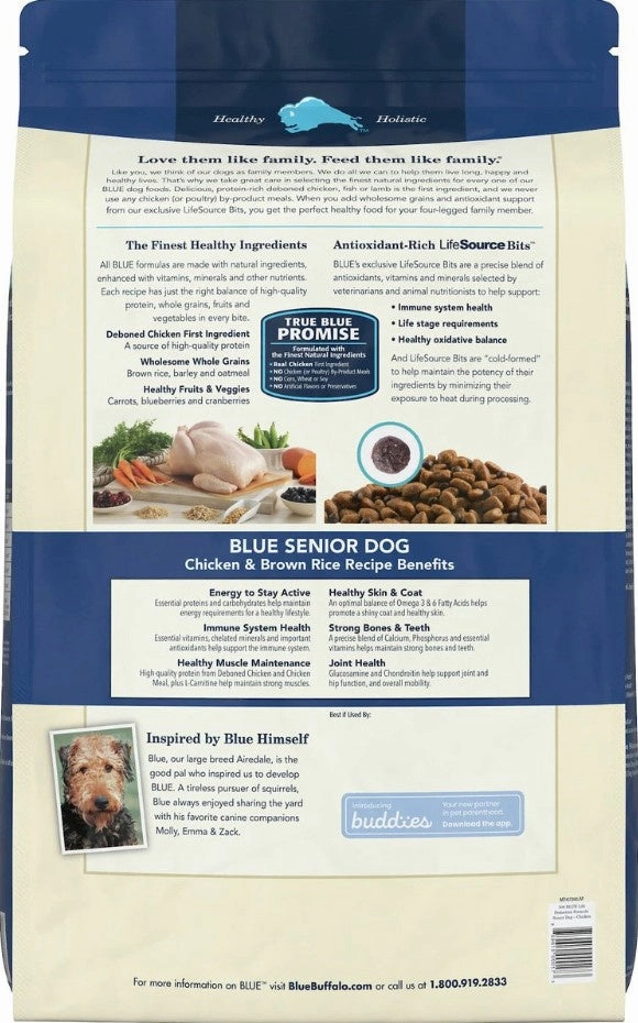 Blue Buffalo Life Protection Natural Chicken & Brown Rice Recipe Senior Dry Dog Food