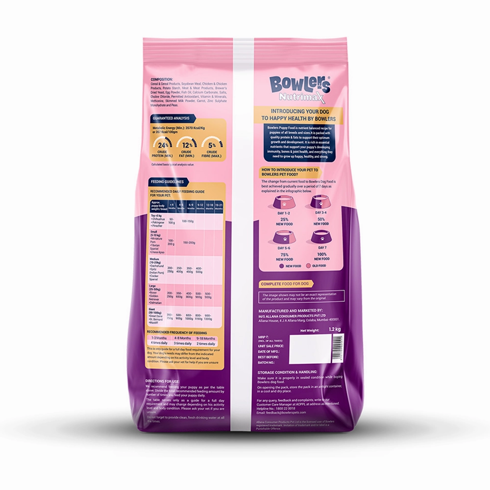 Bowlers Chicken and Milk Nutrimax Puppy Dog Dry Food