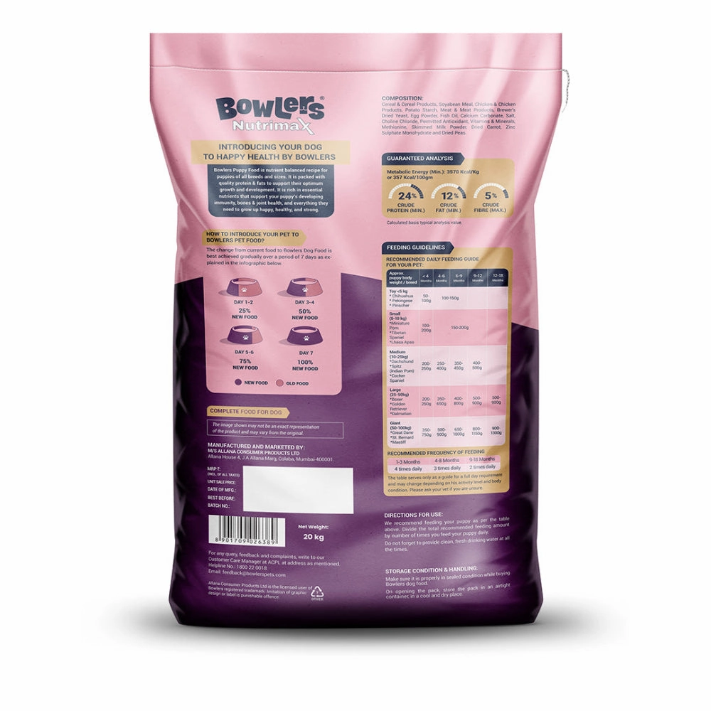 Bowlers Chicken and Milk Nutrimax Puppy Dog Dry Food
