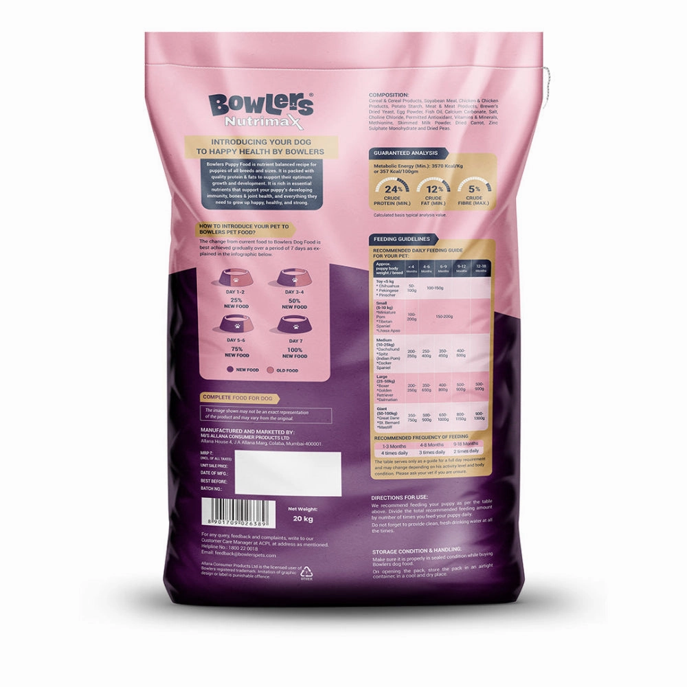 Bowlers Chicken and Milk Nutrimax Puppy Dog Dry Food