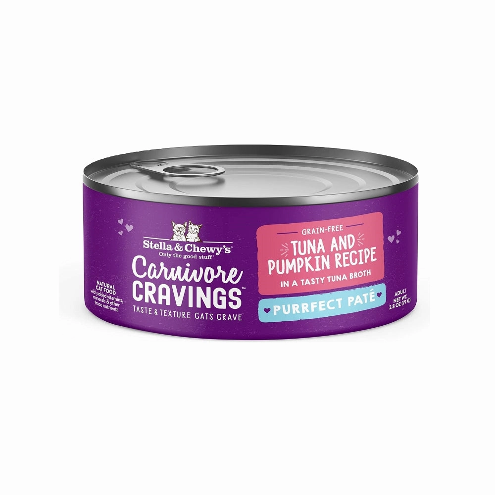 Carnivore Cravings  Adult Tuna   Pumpkin 100% Complete Balance Diet Recipe Wet Cat Can