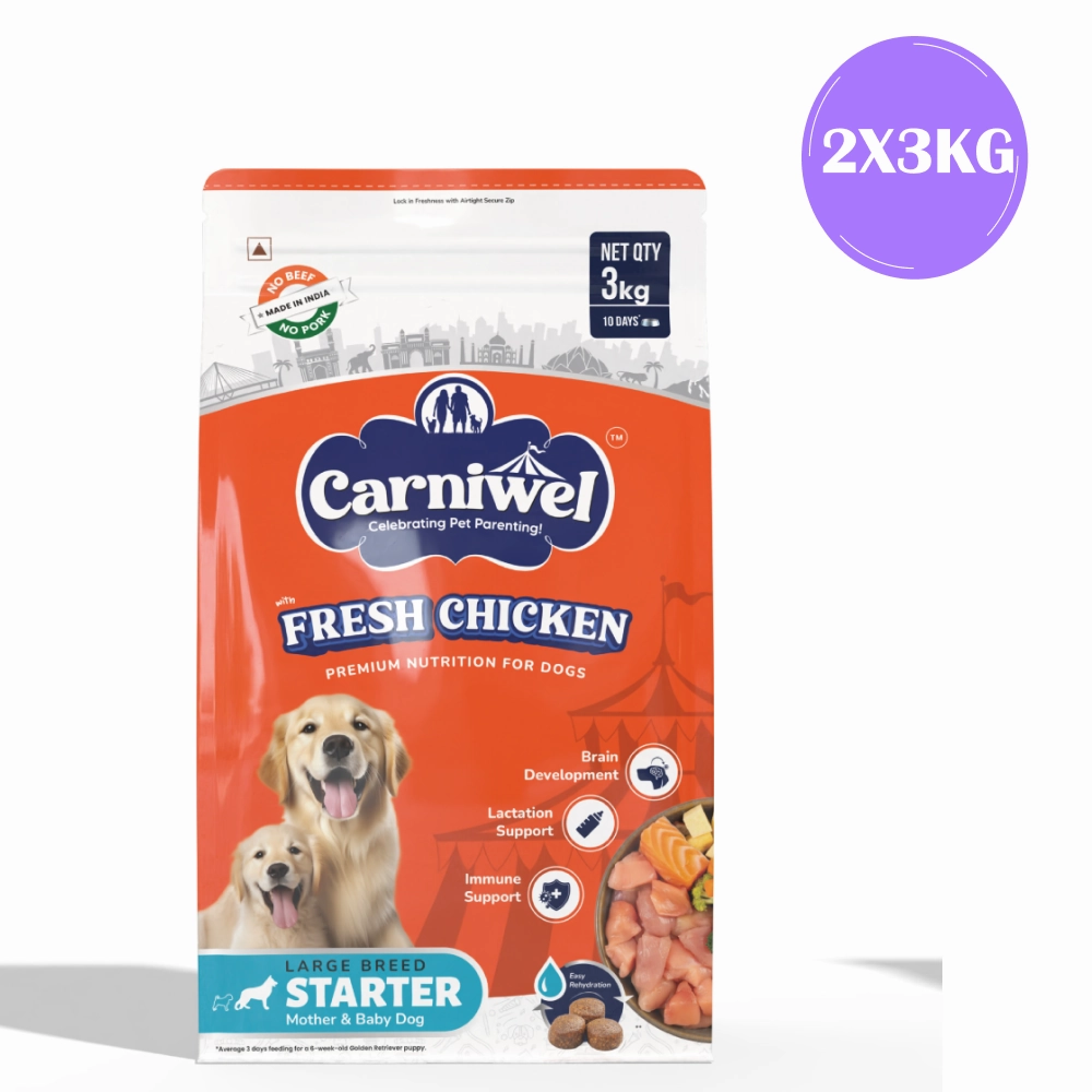 Carniwel Fresh Chicken Kibble Large Breed Starter Dog Dry Food