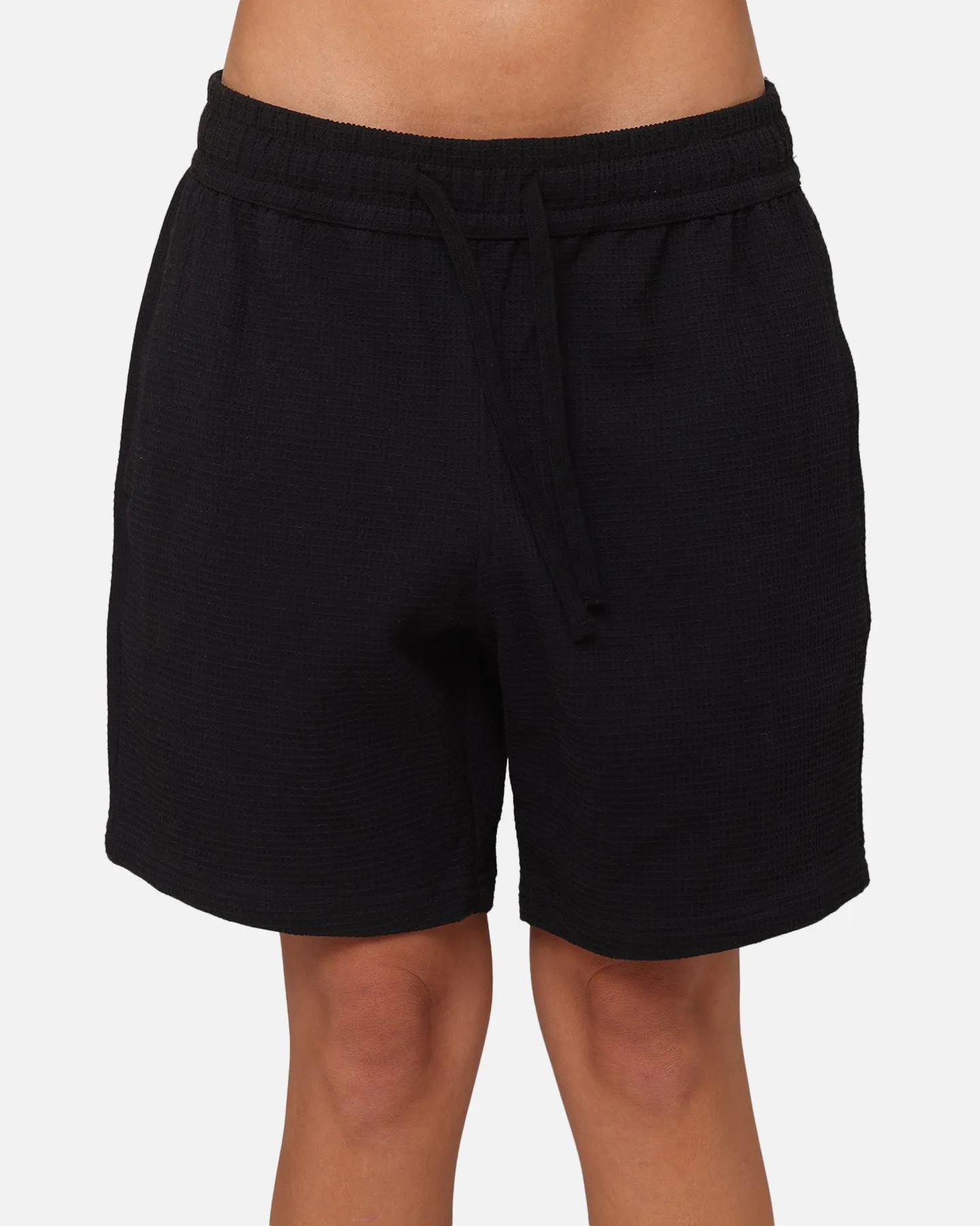Carre Waffle Shorts Black