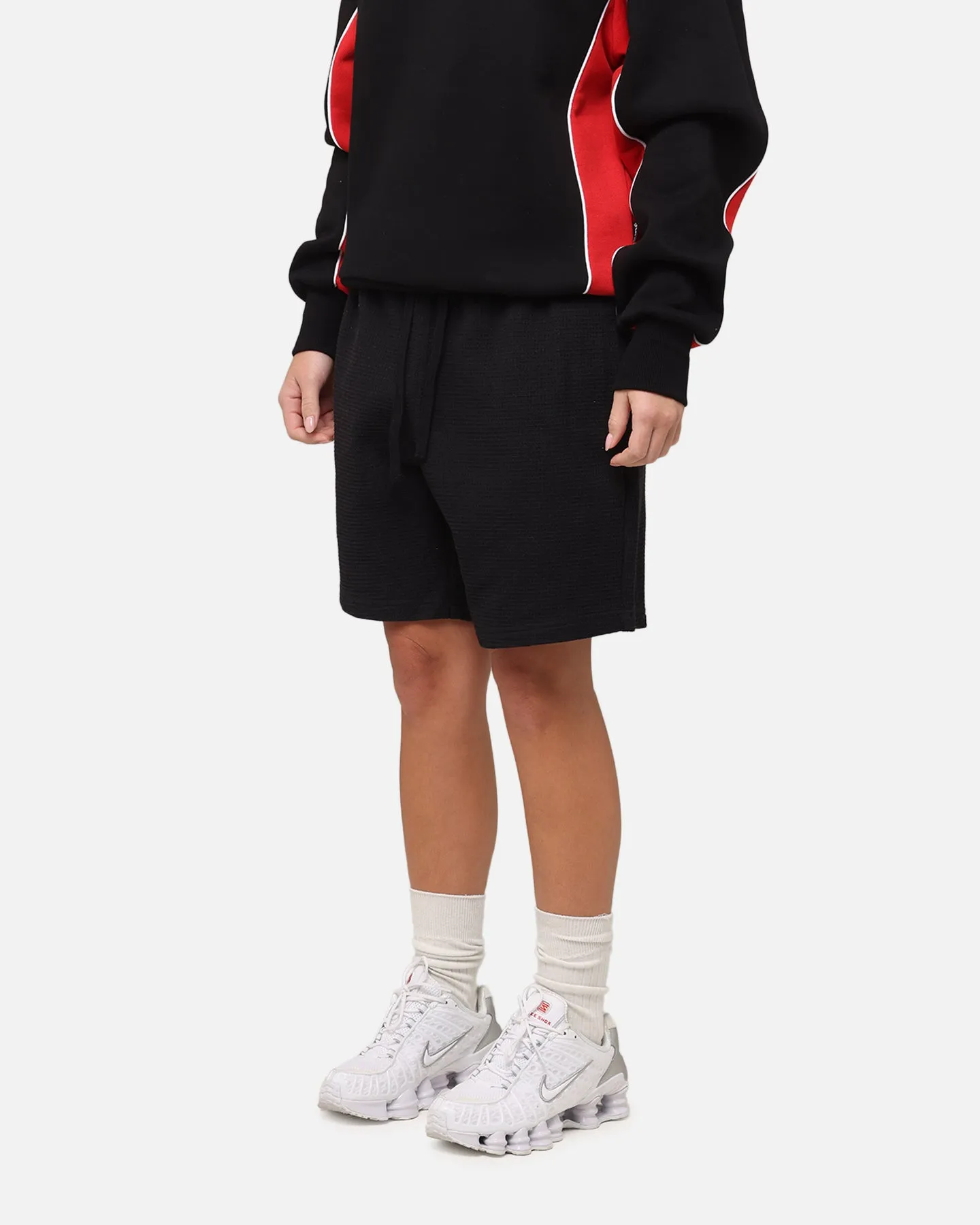 Carre Waffle Shorts Black