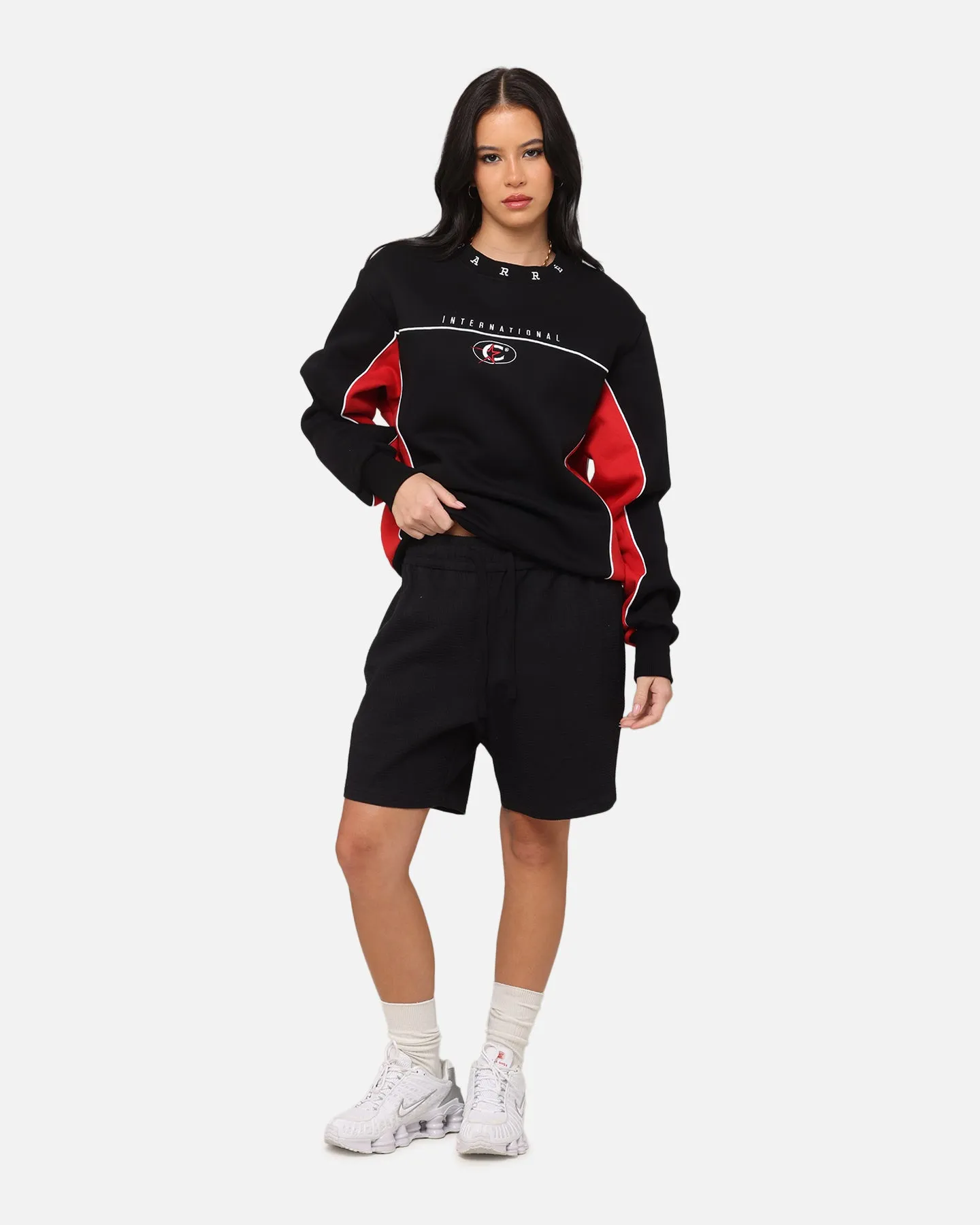 Carre Waffle Shorts Black