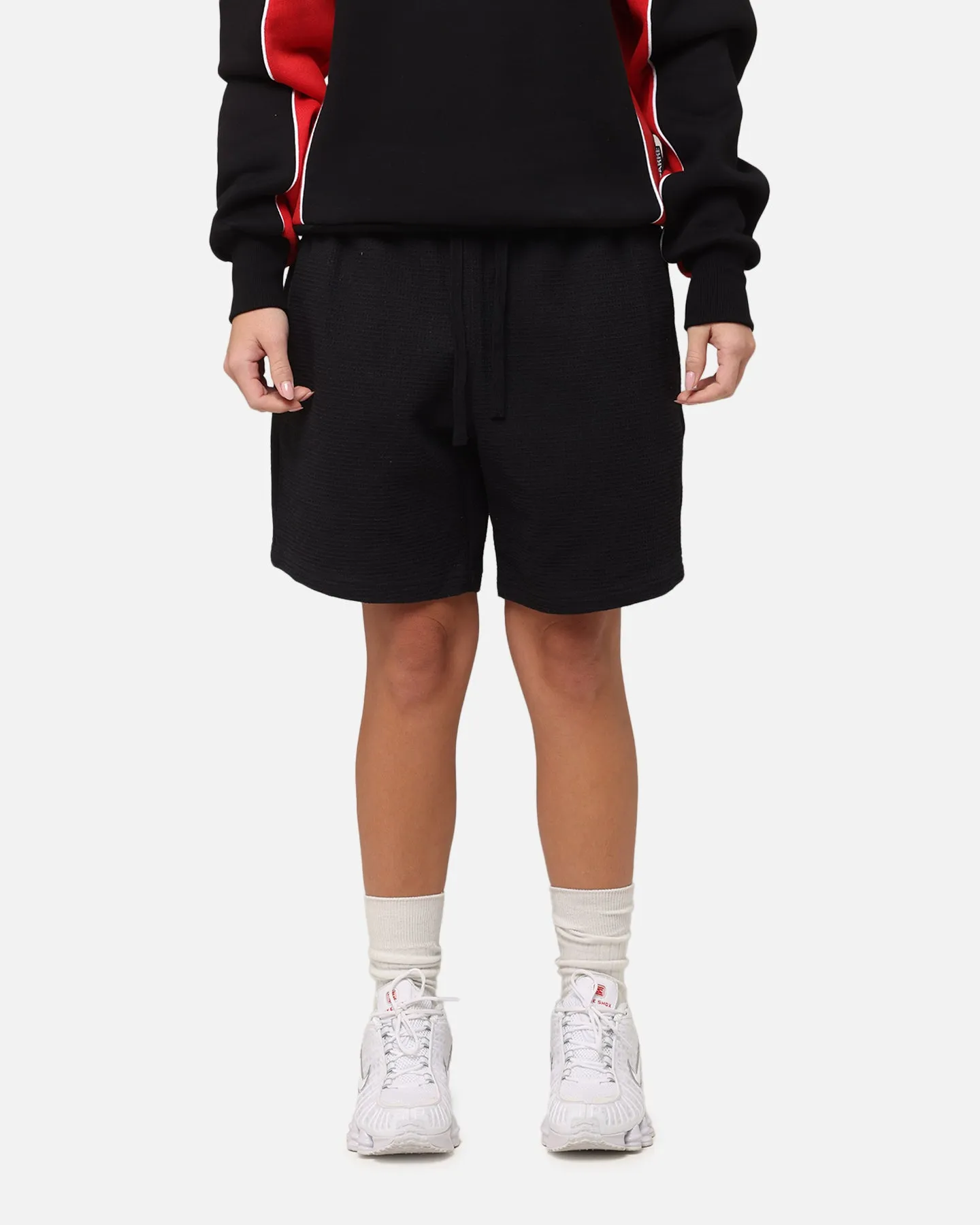 Carre Waffle Shorts Black