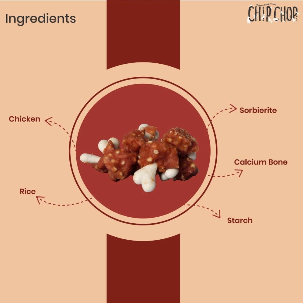 Chip Chops Chicken & Calcium and Chicken & Codfish Bone Dog Treats Combo