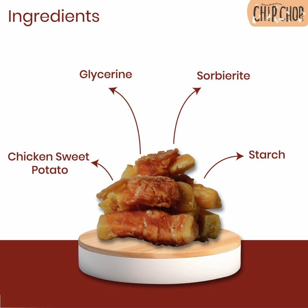 Chip Chops Chicken & Codfish Rolls and Sweet Potato Chicken Dog Treats Combo