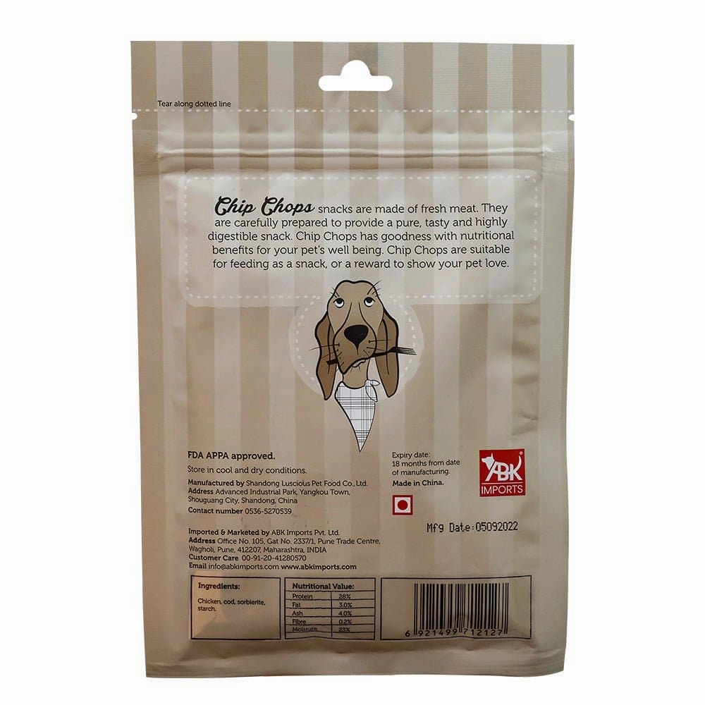 Chip Chops Chicken & Codfish Sandwich Treats & Chuckit! Sport 14 S Ball Launcher Toy Combo for Dogs