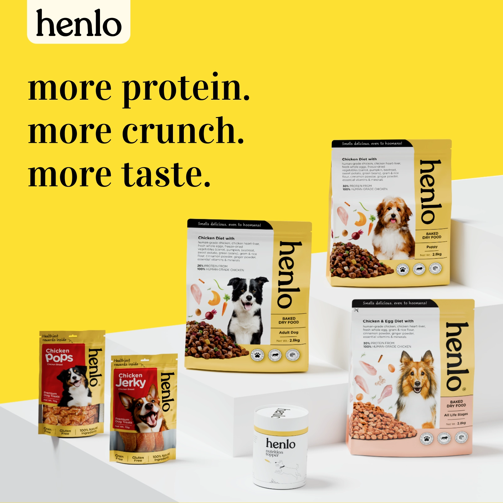 Chip Chops Chicken Tenders and Henlo Chicken Jerky Dog Treats Combo