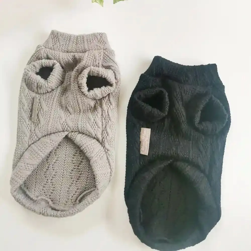 Chloe's Home Aspen Sweater for Dogs (Black)