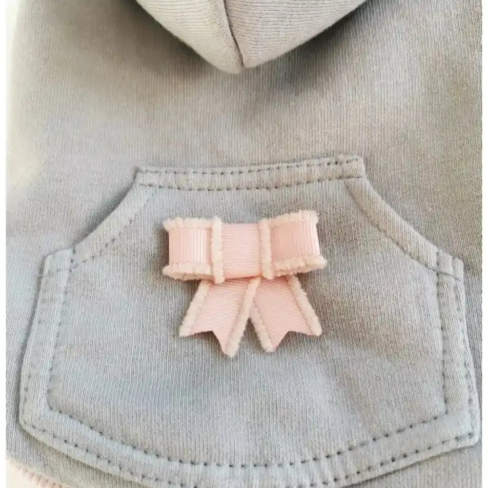 Chloe's Home New York Blouse Sweatshirt for Dogs (Grey/Pink)