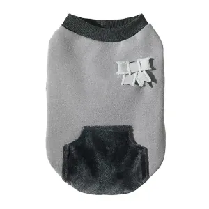 Chloe's Home Velvet Pajama Blouse for Dogs (Grey)