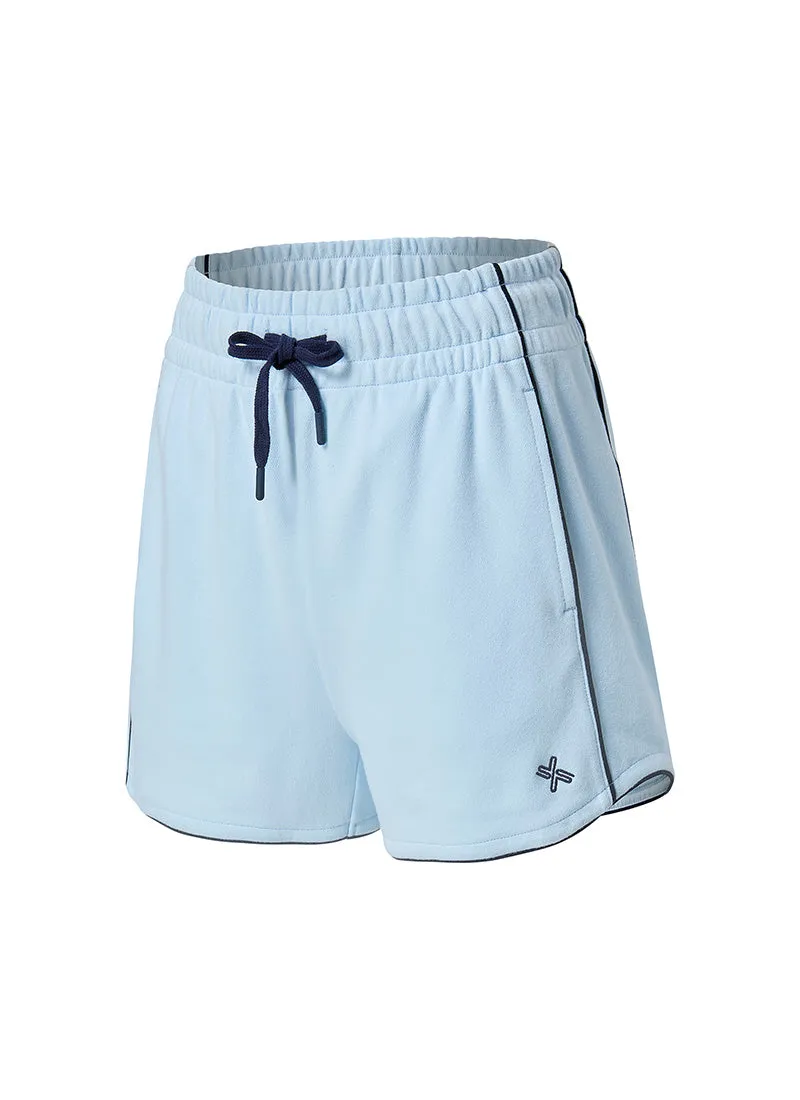 Color Block Piping Curve Shorts