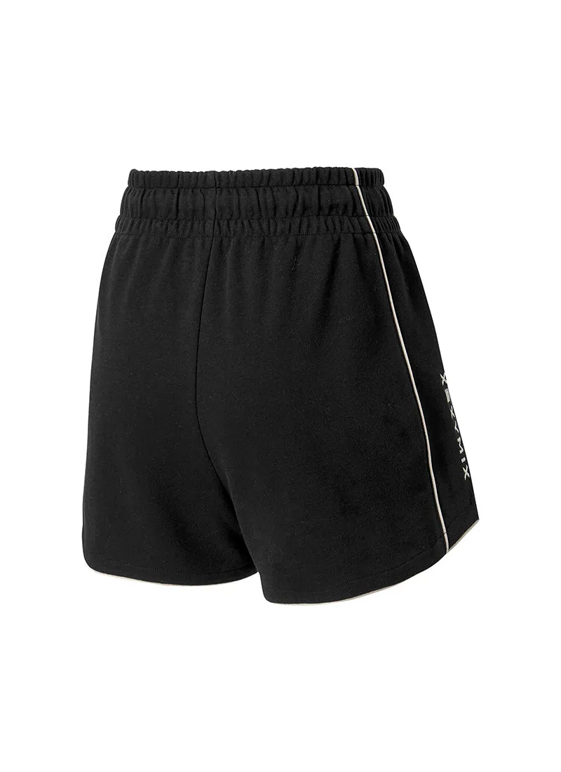 Color Block Piping Curve Shorts