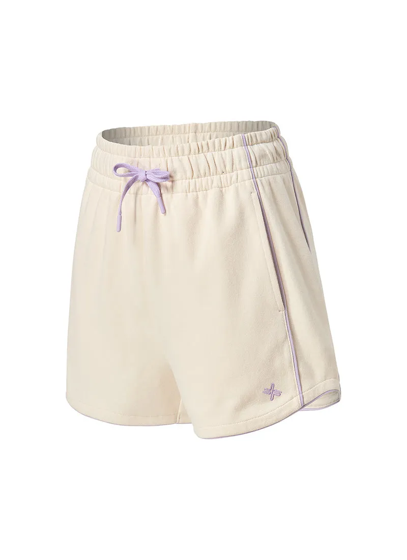 Color Block Piping Curve Shorts