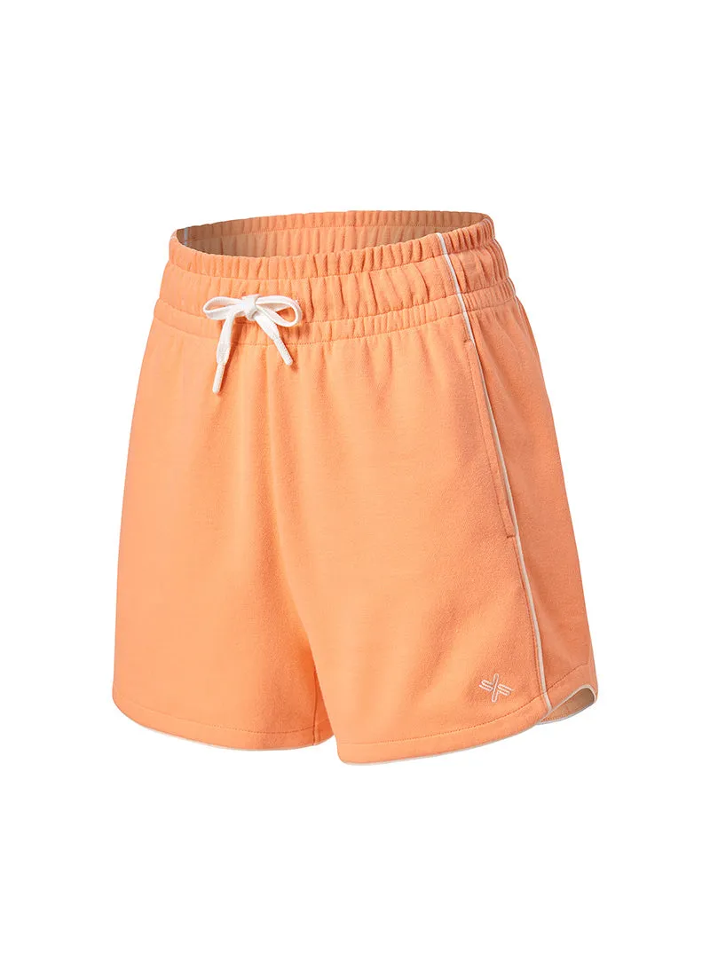 Color Block Piping Curve Shorts