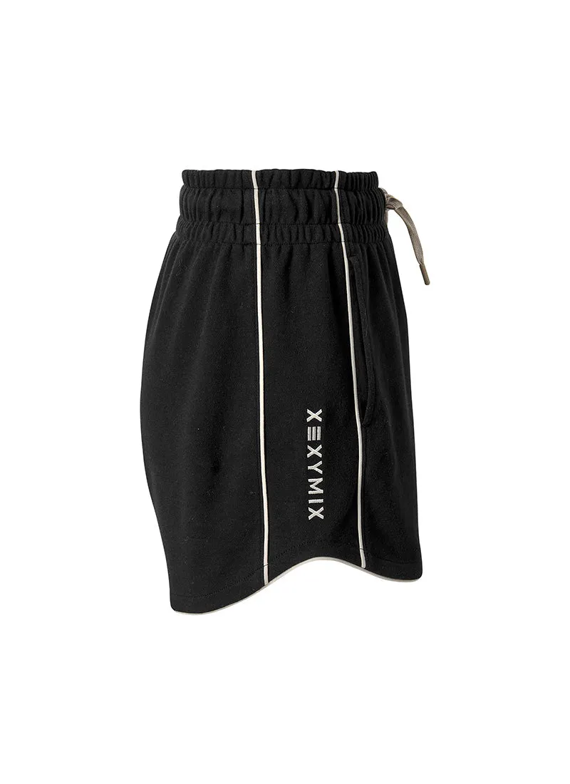 Color Block Piping Curve Shorts