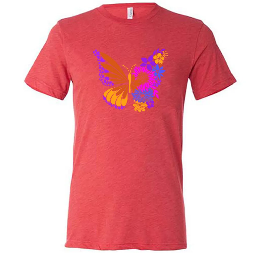 Colorful Floral Butterfly Shirt Unisex