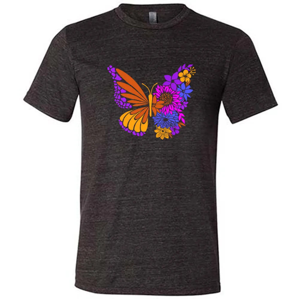 Colorful Floral Butterfly Shirt Unisex