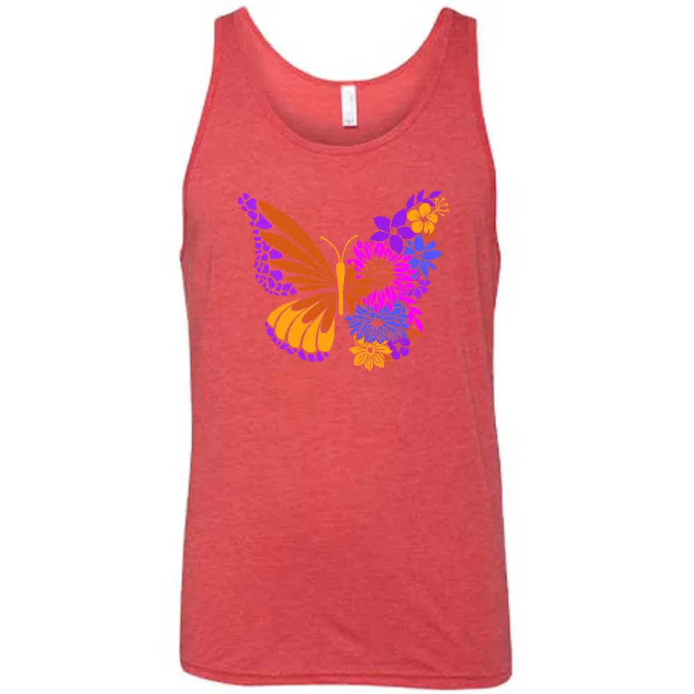 Colorful Floral Butterfly Shirt Unisex