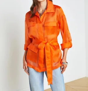 Colson Safari Jacket In Pop Orange