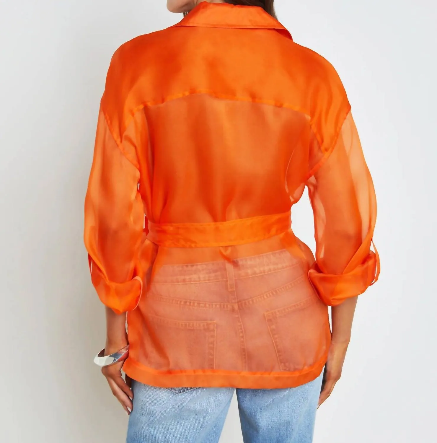 Colson Safari Jacket In Pop Orange
