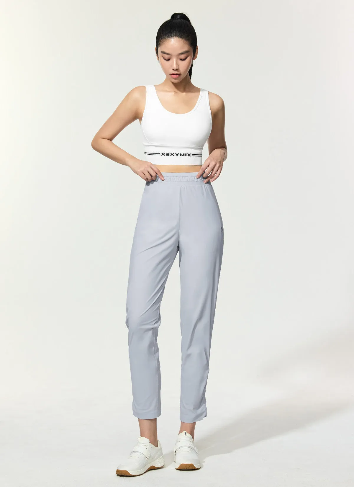 Cooling Tricot Shirring Jogger Pants
