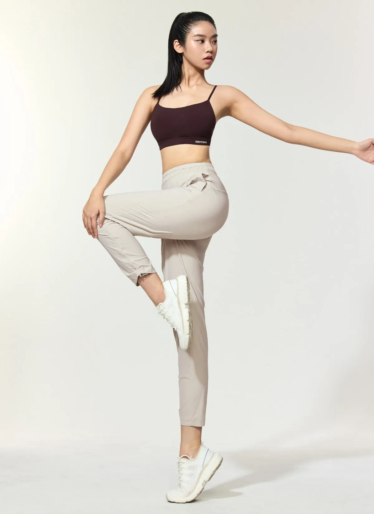 Cooling Tricot Shirring Jogger Pants