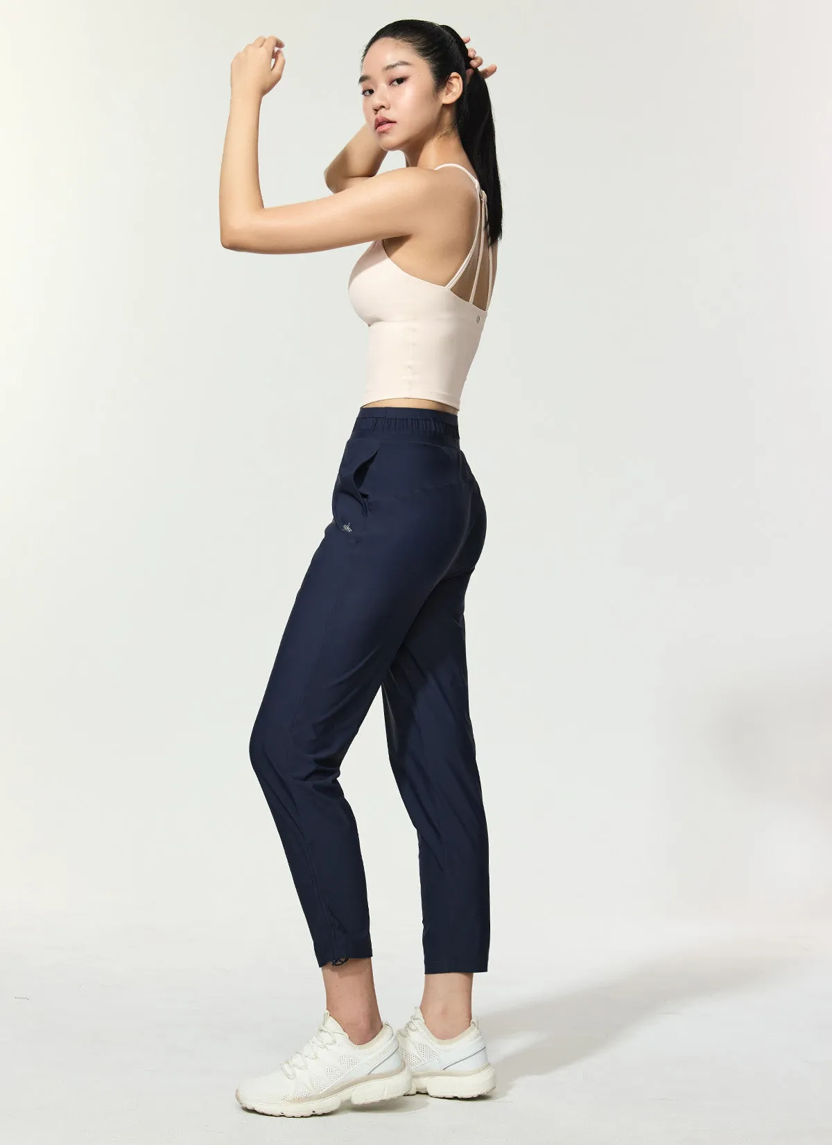 Cooling Tricot Shirring Jogger Pants