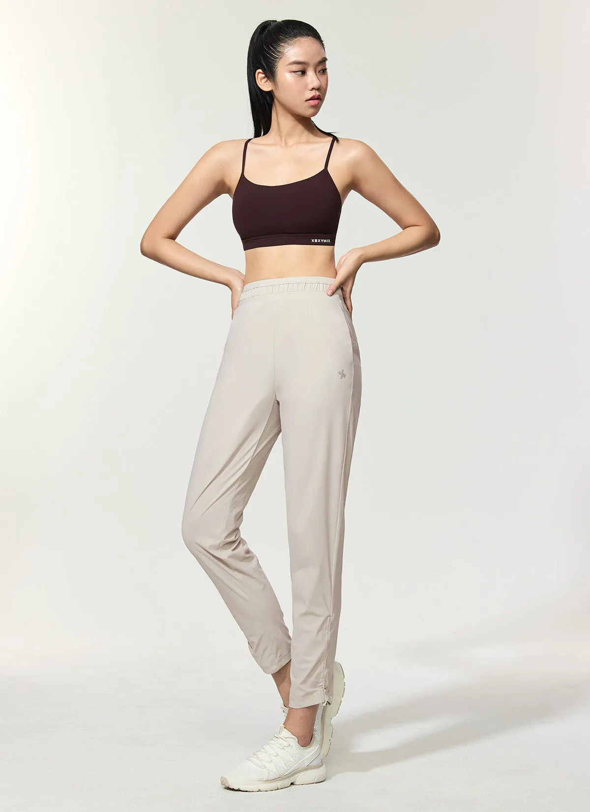 Cooling Tricot Shirring Jogger Pants