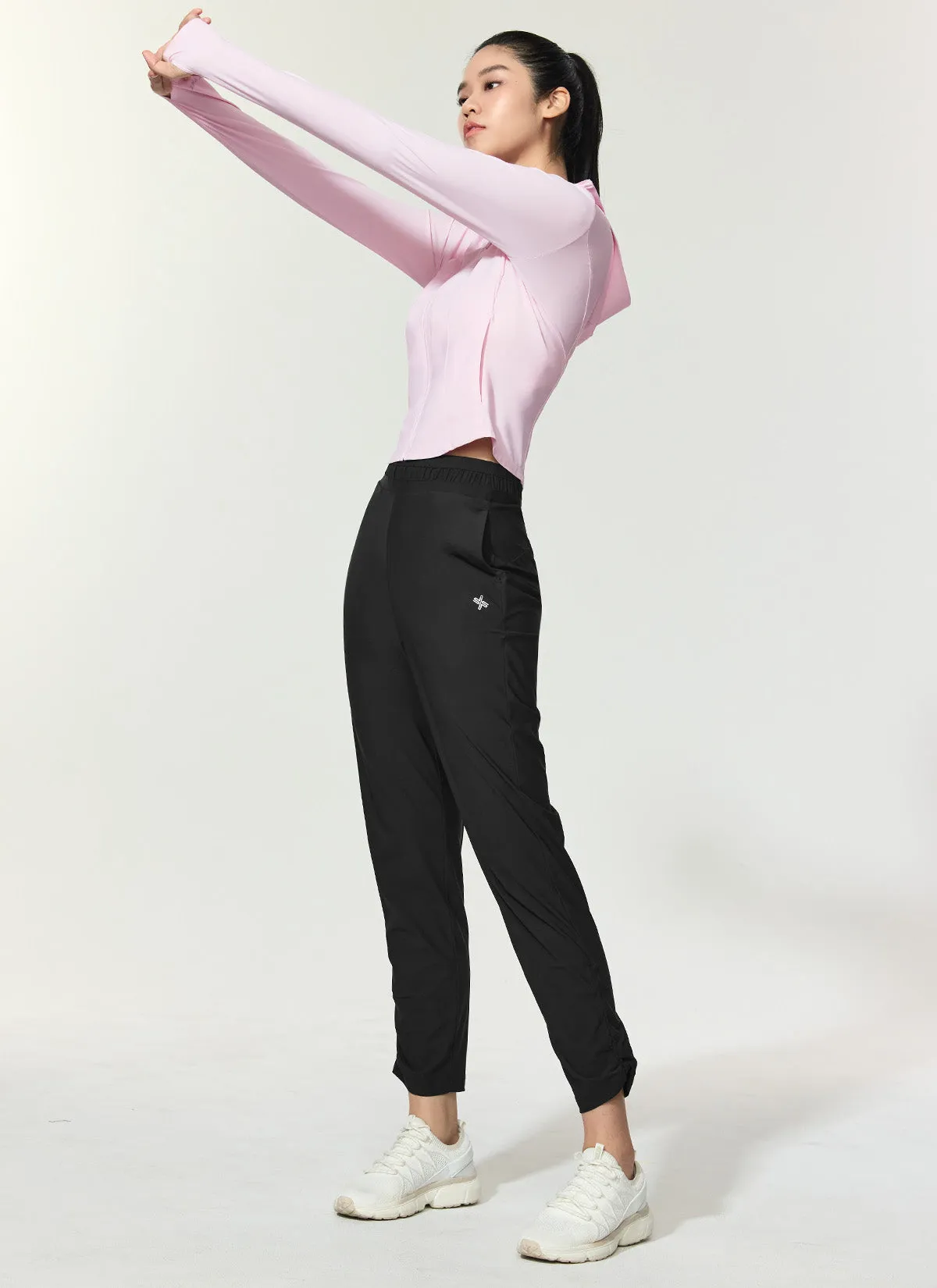 Cooling Tricot Shirring Jogger Pants