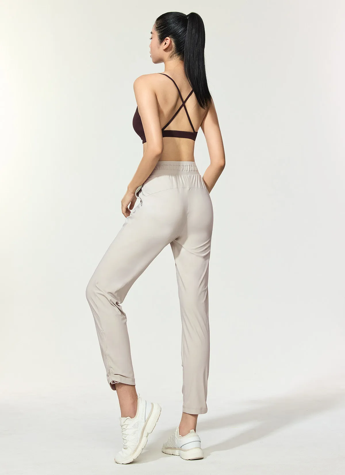Cooling Tricot Shirring Jogger Pants