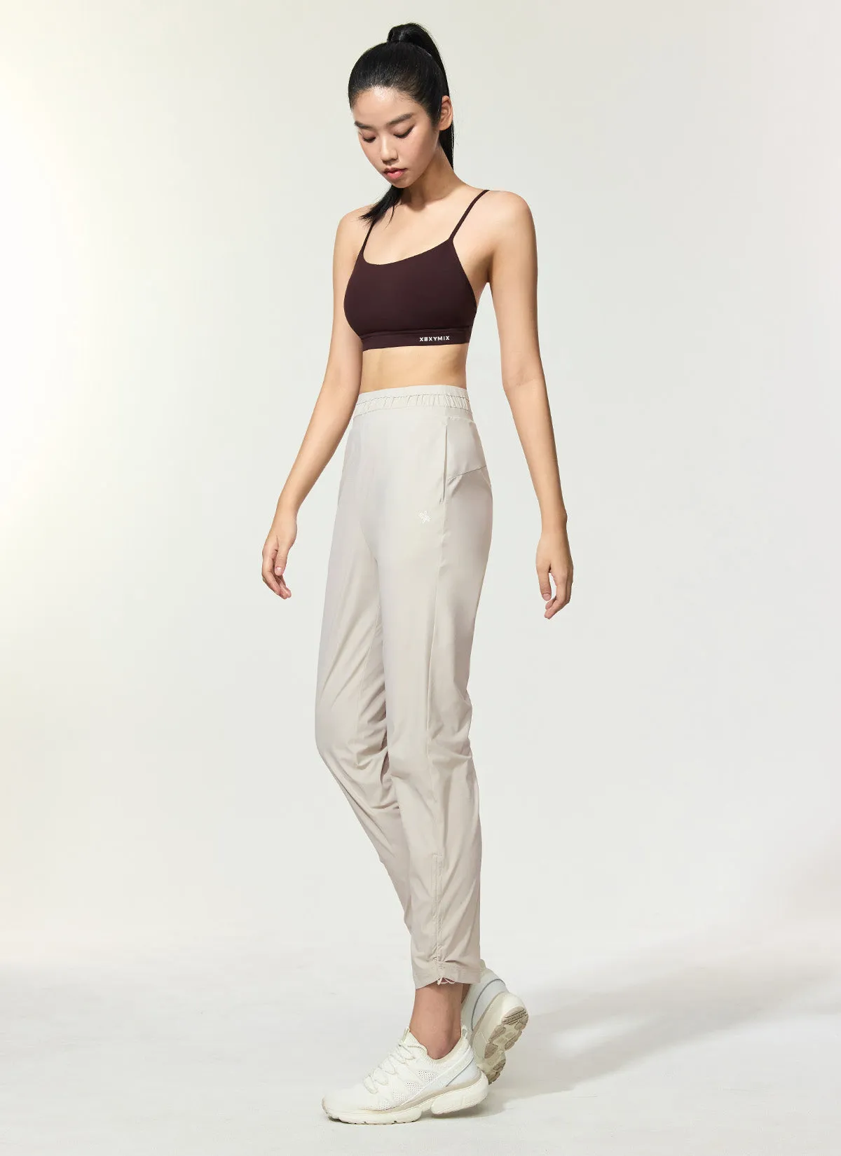 Cooling Tricot Shirring Jogger Pants