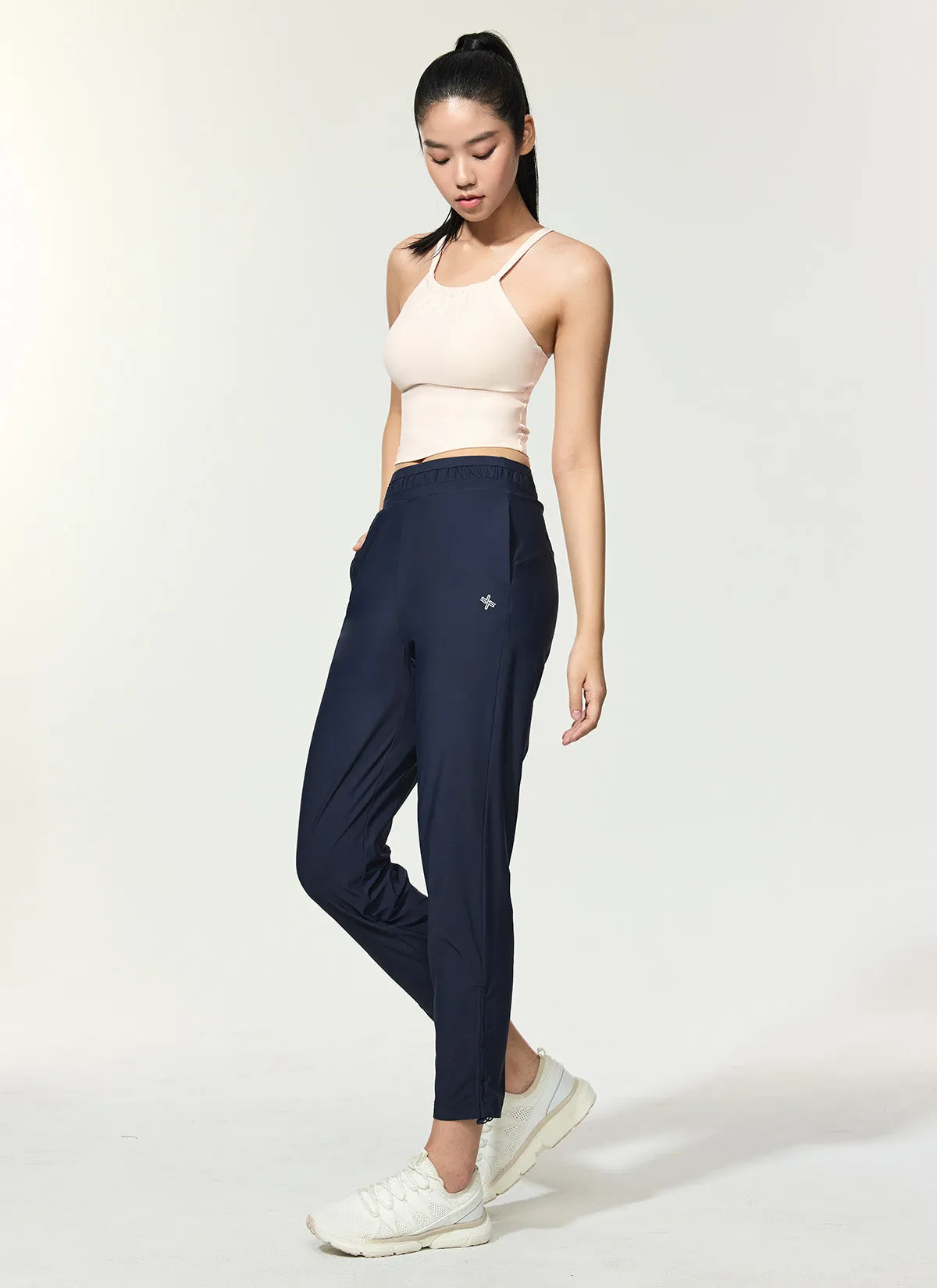 Cooling Tricot Shirring Jogger Pants