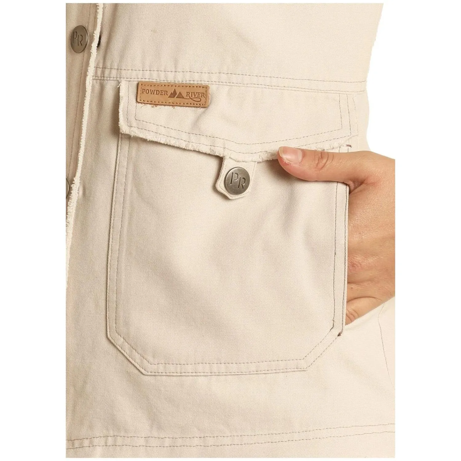 Cotton Canvas Jacket In Natural