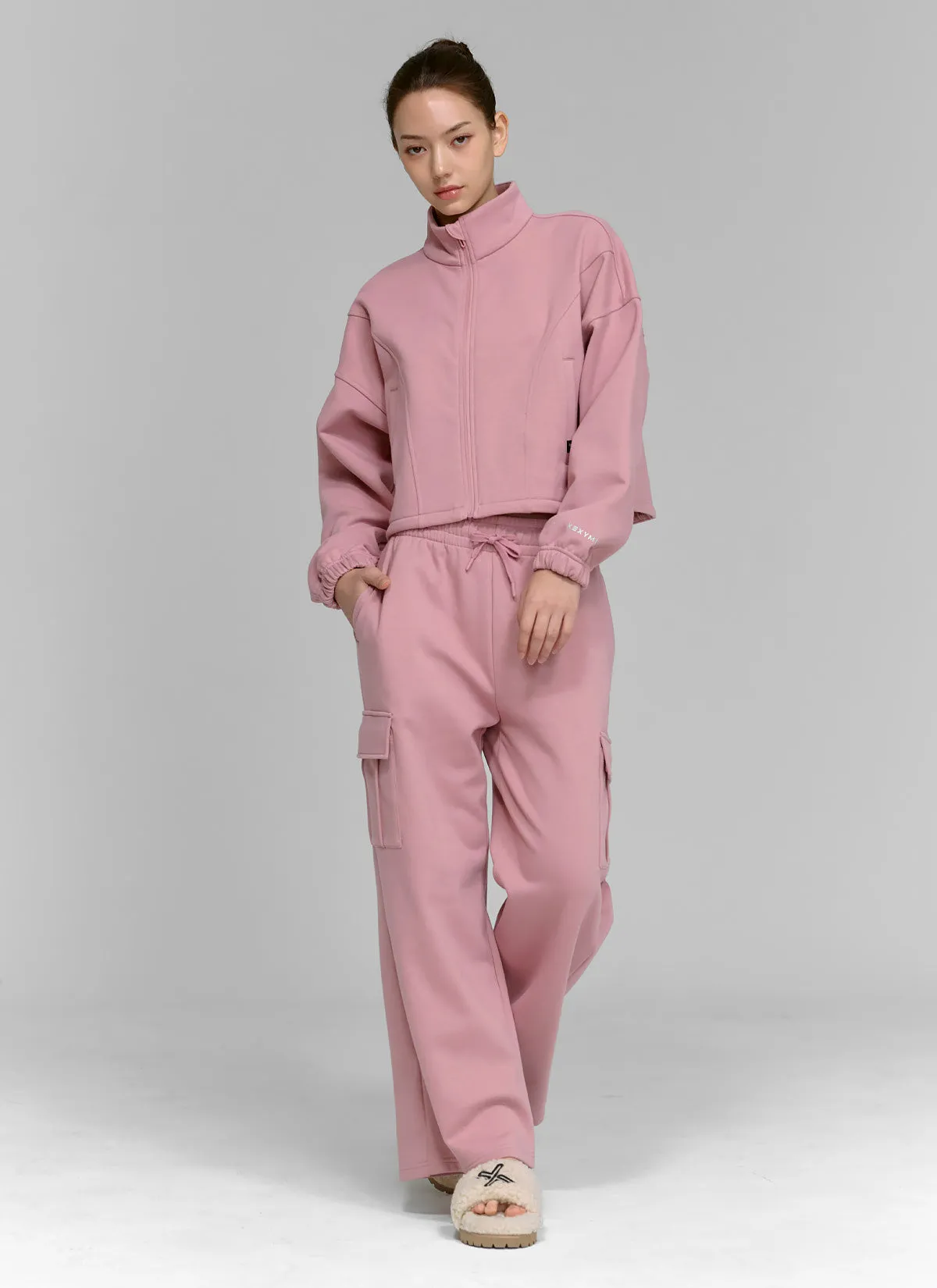 Cotton Fluffy Cargo Wide Pants