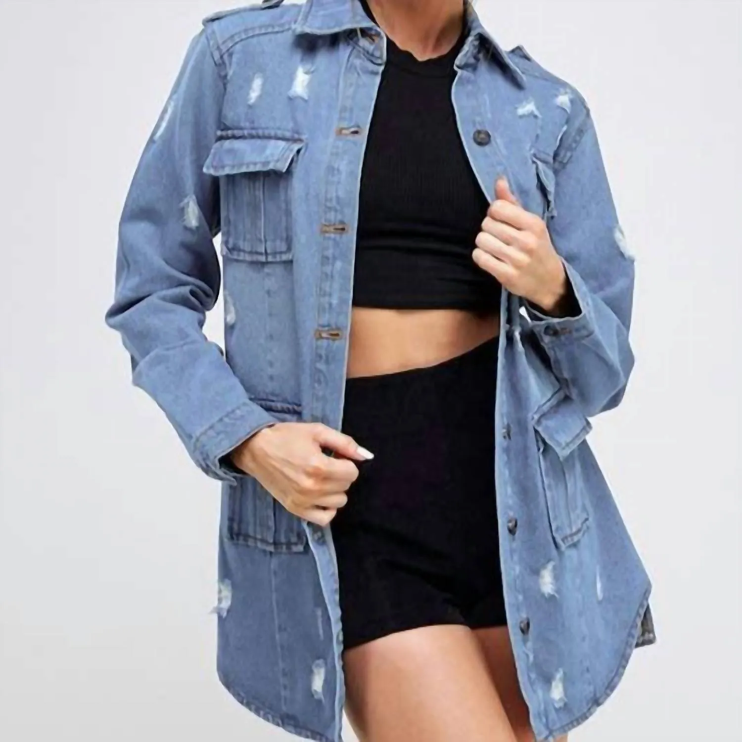 Denim Jacket In Light Washed