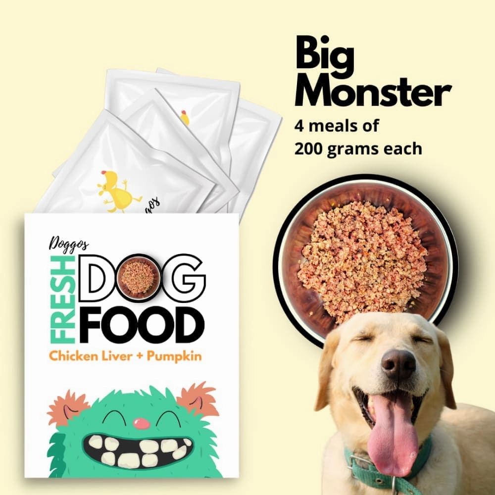 Doggos Big Monster Chicken and Pumpkin Fresh Dog Wet Food (All Breeds)