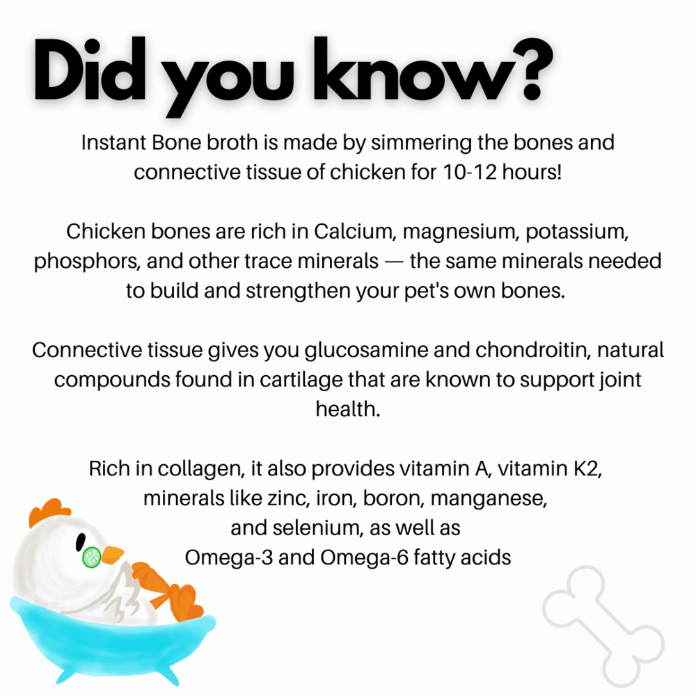 Doggos Instant Chicken Bone Broth with Fish for Cats and Dogs