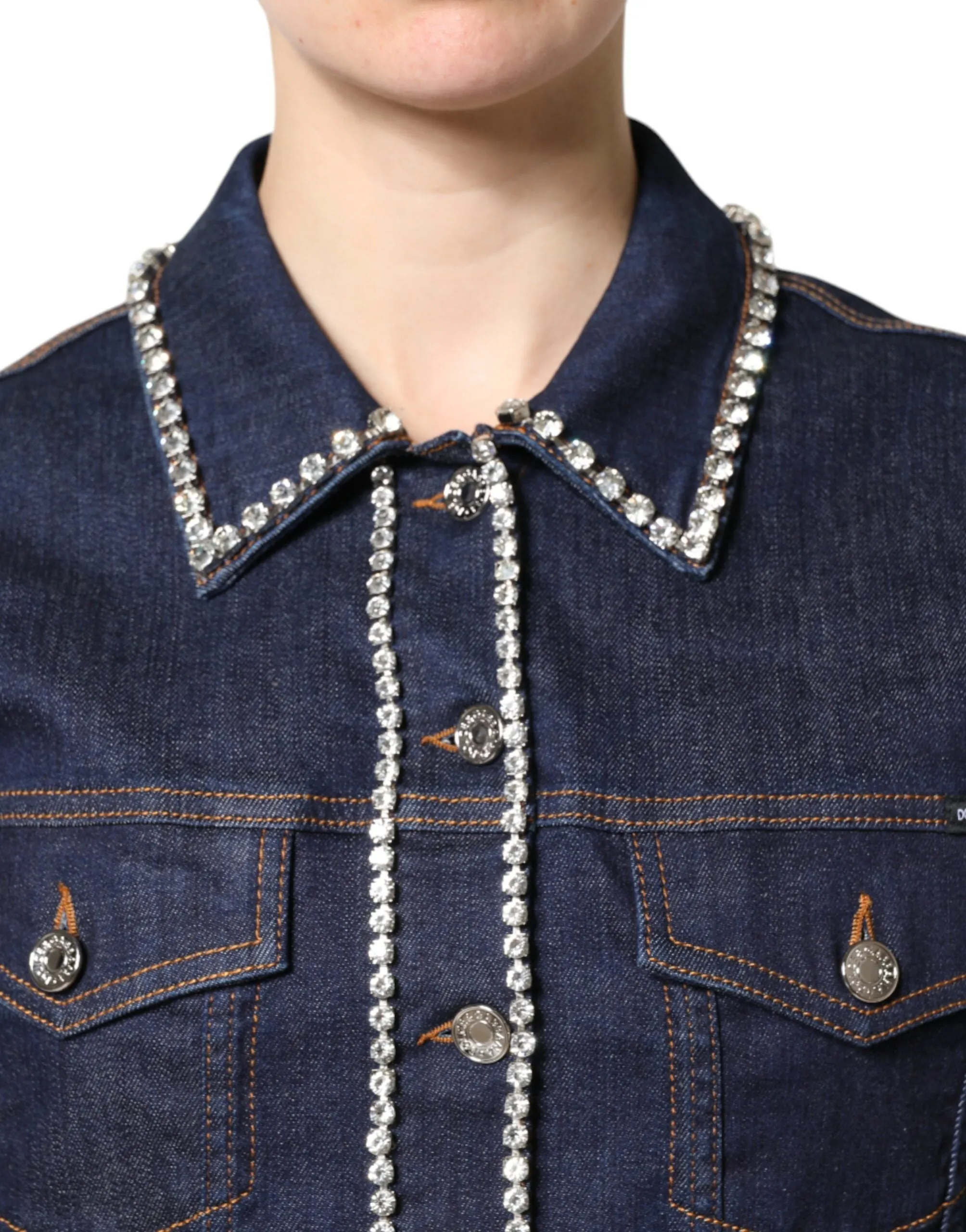 Dolce & Gabbana  Cotton Crystal Embellished Women's Jacket